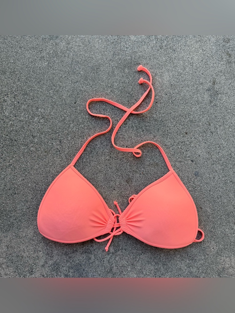 Body Glove Women's Smoothies Baby Love Triangle Bikini Top size medium coral - Picture 6 of 7